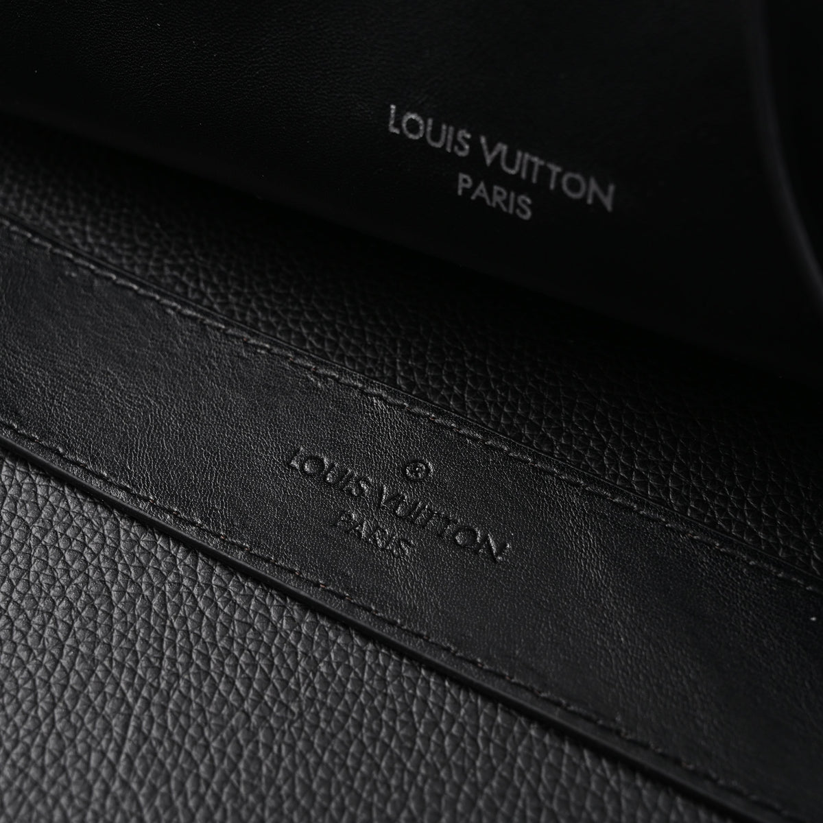 Louis Vuitton Montaigne Black Mahina Leather Shoulder Bag